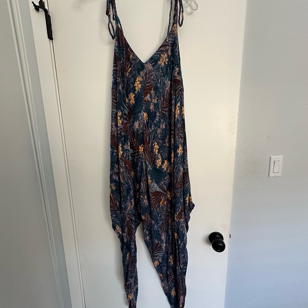 Free People El Porto Harem Floral Jumpsuit